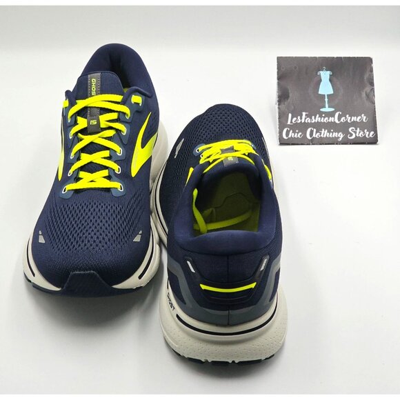 Brooks  Ghost 15 Men's Navy Blue Green Mesh Neutral Running Shoe Size 13 2843 - Picture 12 of 16